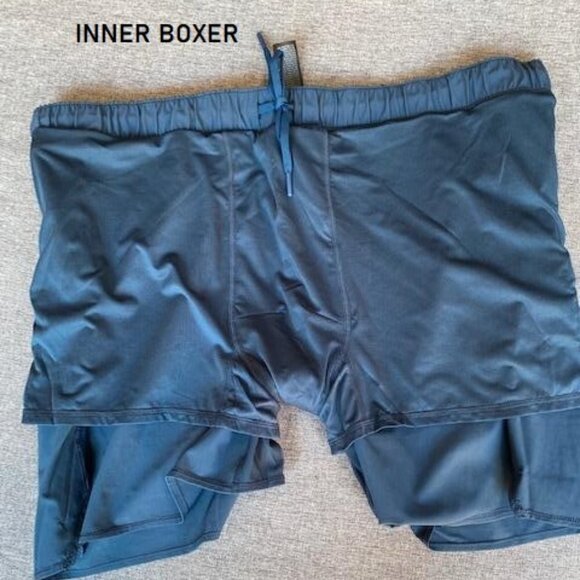 Peak Velocity Men's 5'' Run Short with Boxer Brief, Navy XXL - Picture 6 of 7
